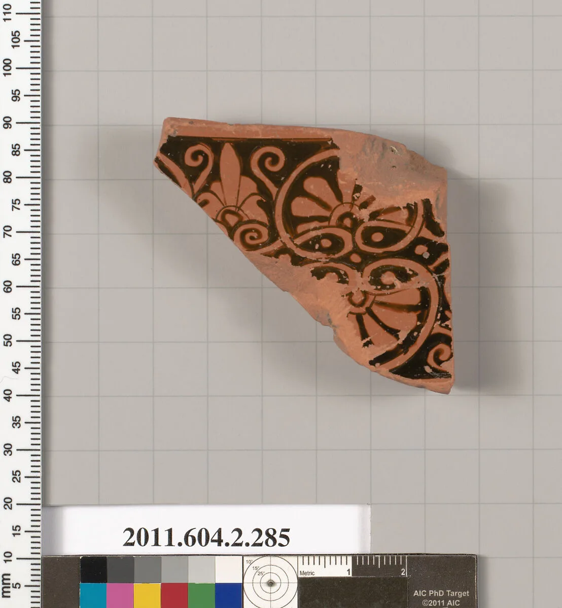 Terracotta fragment of a volute-krater (bowl for mixing wine and water) — Unknown