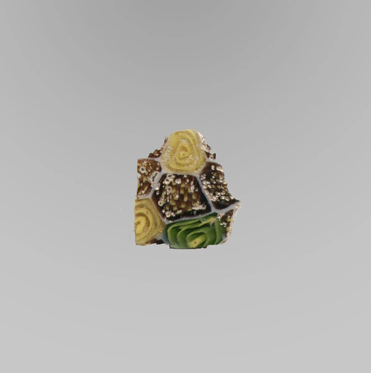 Glass mosaic fragment — Unknown