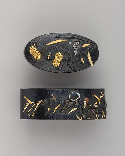 Sword-Hilt Collar and Pommel (Fuchigashira)