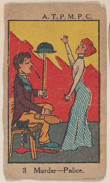 "Murder -- Police" trade card from the Charlie Chaplin Movie Drawings series (W539) — Unknown