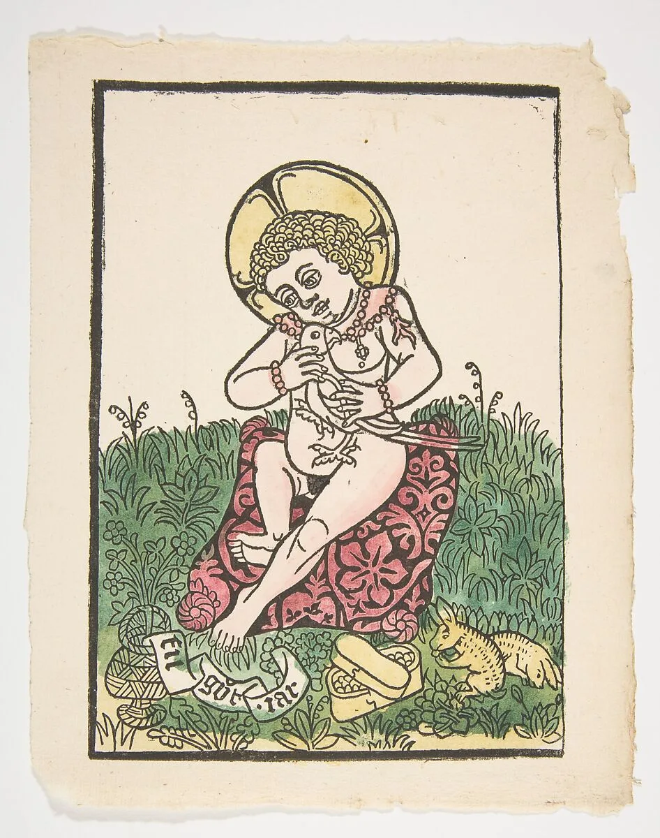 Christ Child With New Year's Wish (Schr. 784) — Anonymous, German, 15th century