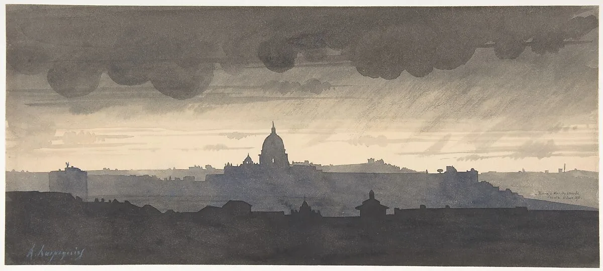 Saint Peter's Seen From the Pincio, Rome — Henri-Joseph Harpignies
