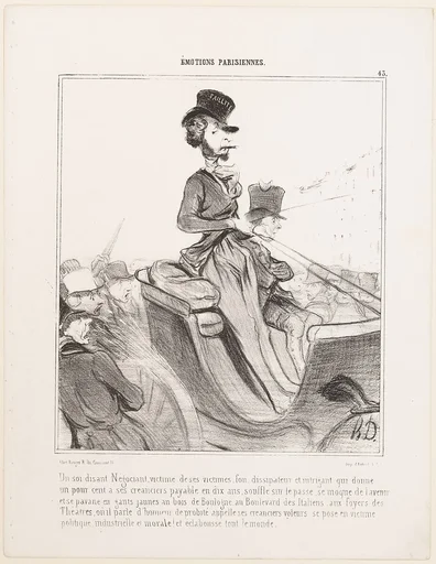 Un soi disant Négociant.... (A so-called Merchant....), from Émotions Parisiennes, published in Le Charivari, April 19, 1840