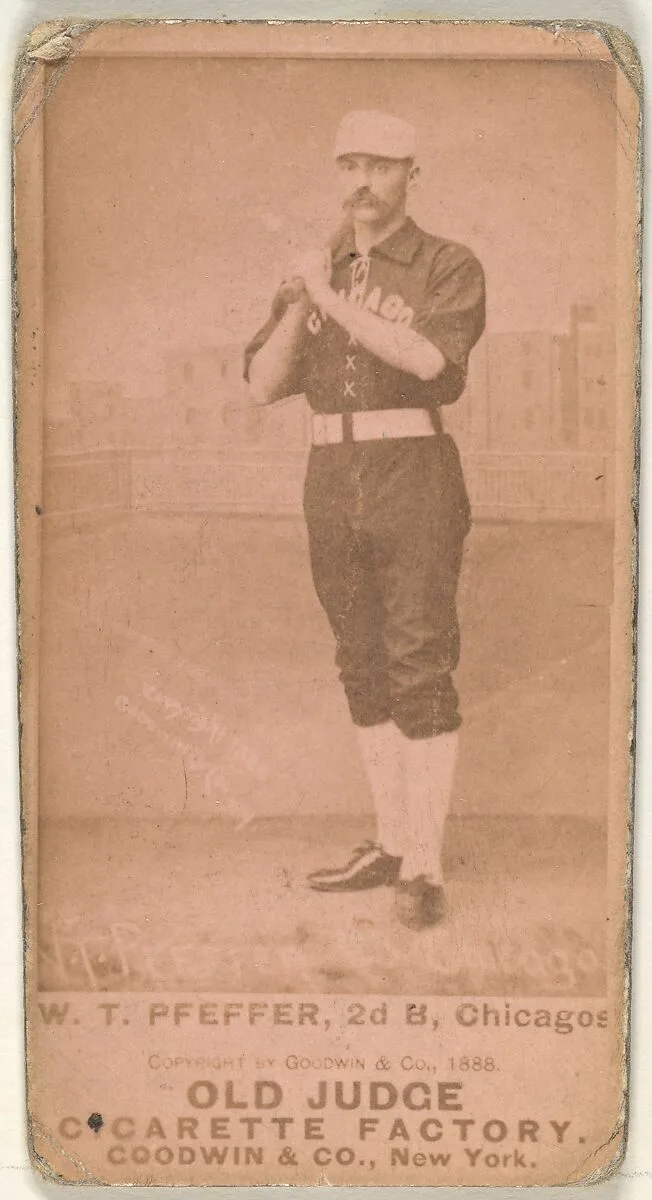 Fred "Dandelion" Pfeffer, 2nd Base, Chicago, from the Old Judge series (N172) for Old Judge Cigarettes — Goodwin & Company