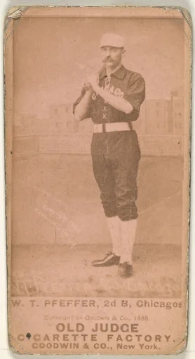 Fred "Dandelion" Pfeffer, 2nd Base, Chicago, from the Old Judge series (N172) for Old Judge Cigarettes
