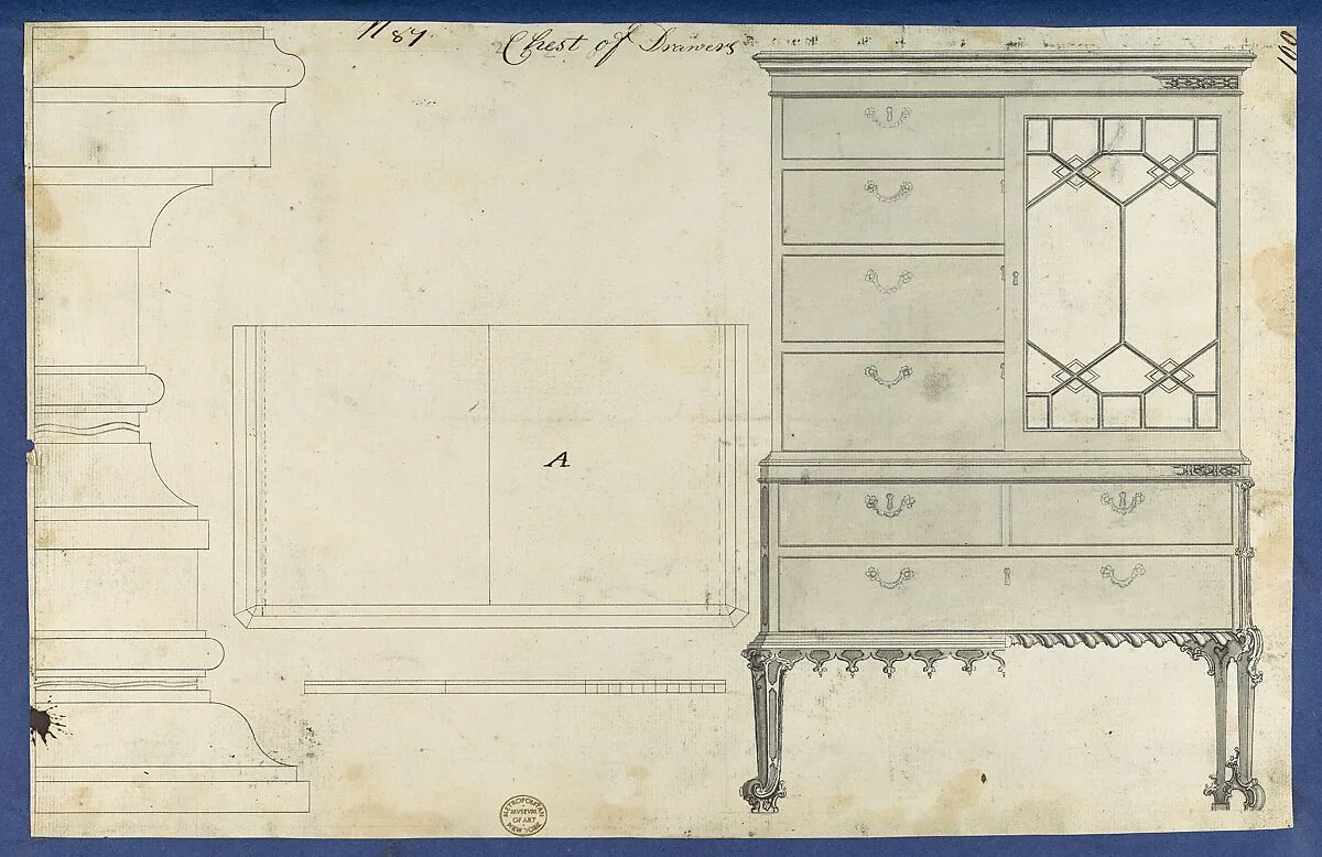 Chest of Drawers, from Chippendale Drawings, Vol. II — Thomas Chippendale