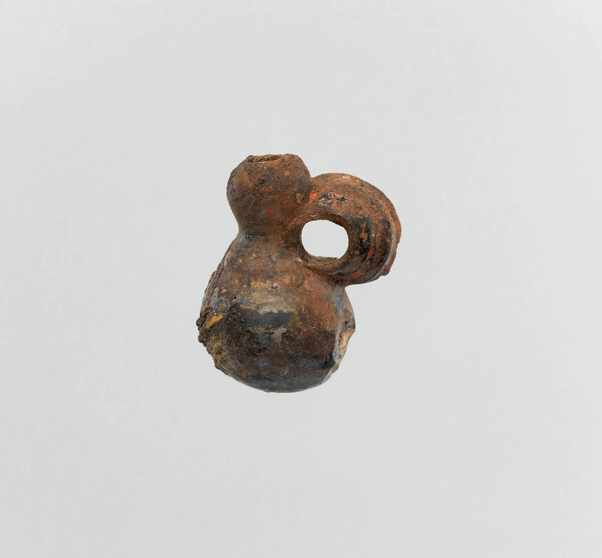 Glass pendant in the form of a miniature jug or gourd — Unknown