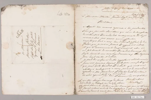 Letter with textile samples