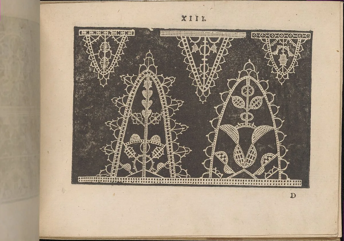 Prima Parte de' Fiori, e Disegni di varie sorti di Ricami Moderni, page 13 (recto) — Giovanni Battista Ciotti|Francesco de' Franceschi