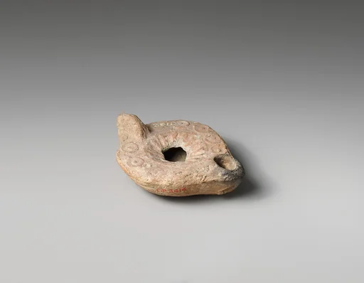 Terracotta oil lamp