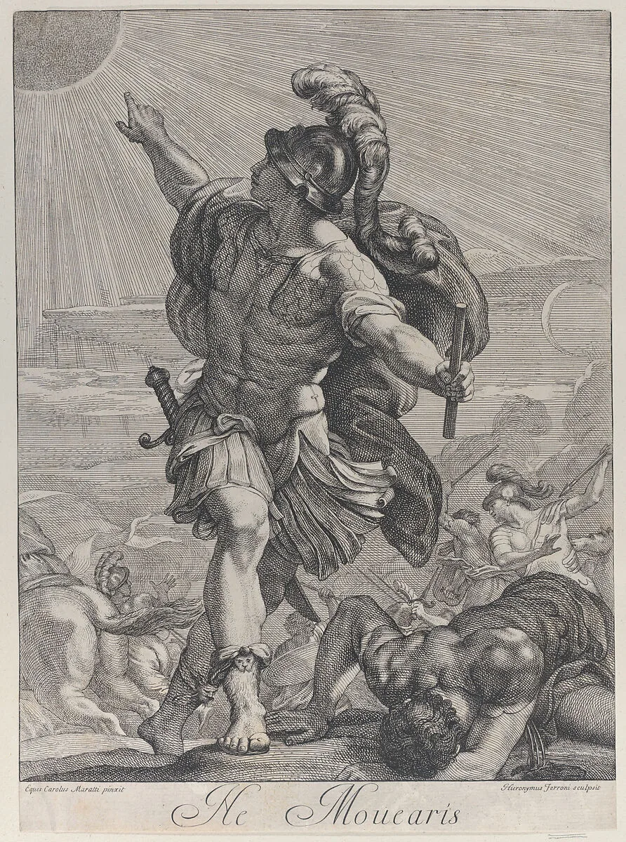 Joshua bidding the sun to stand still — Carlo Maratti|Hieronymus Ferroni