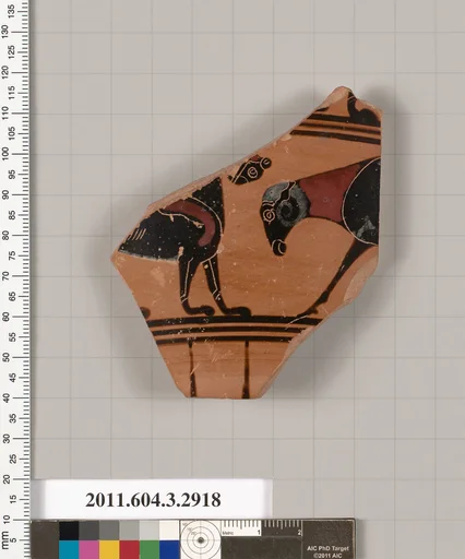 Terracotta fragment of a neck-amphora (jar), Tyrrhenian