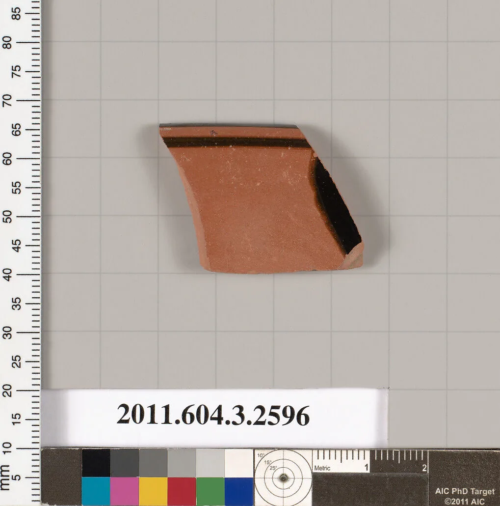 Terracotta rim fragment of a kylix (drinking cup) — Unknown