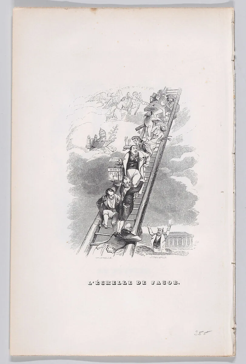 "Jacob's Ladder" from The Complete Works of Béranger — Pierre Jean de Béranger|J. J. Grandville|Fournier & Perrotin|John Thompson