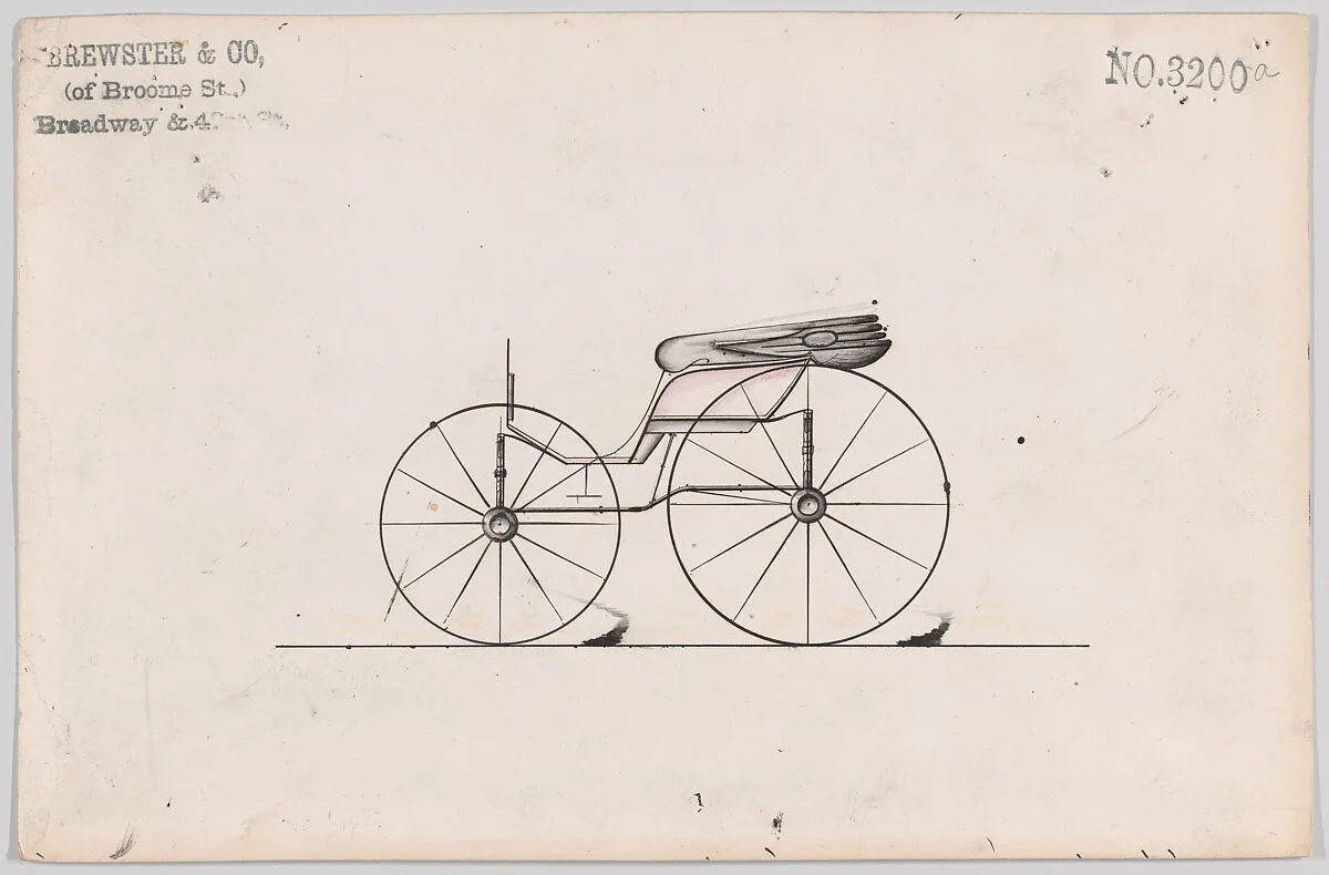 Design for Pony Phaeton, no. 3200a — Brewster & Co.