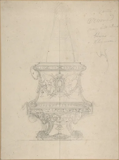 Design for a Vase with Rams' Heads in Renaissance Style