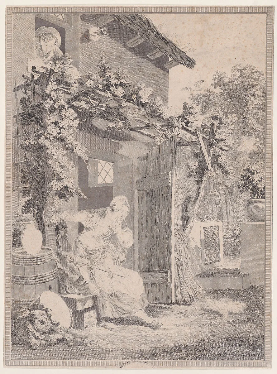 Les amours champêtres — Pierre Philippe Choffard|Pierre Antoine Baudouin