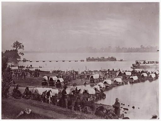 Wagon Train at Port Royal, Rappahannock River