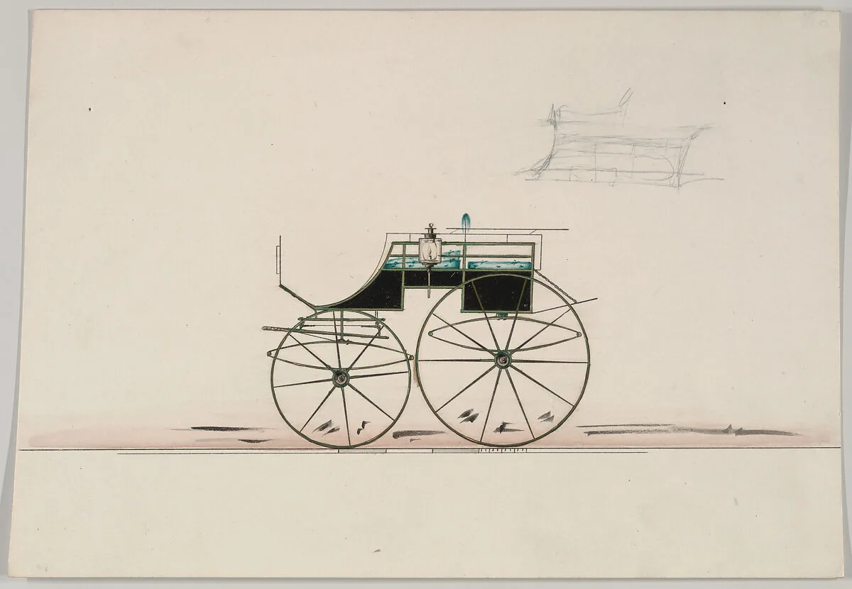 Design for 4 seat Phaeton, no top (unnumbered) — Brewster & Co.
