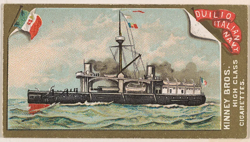 Duilio, Italian Navy, from the Naval Vessels of the World series (N226) issued by Kinney Bros. — Kinney Brothers Tobacco Company
