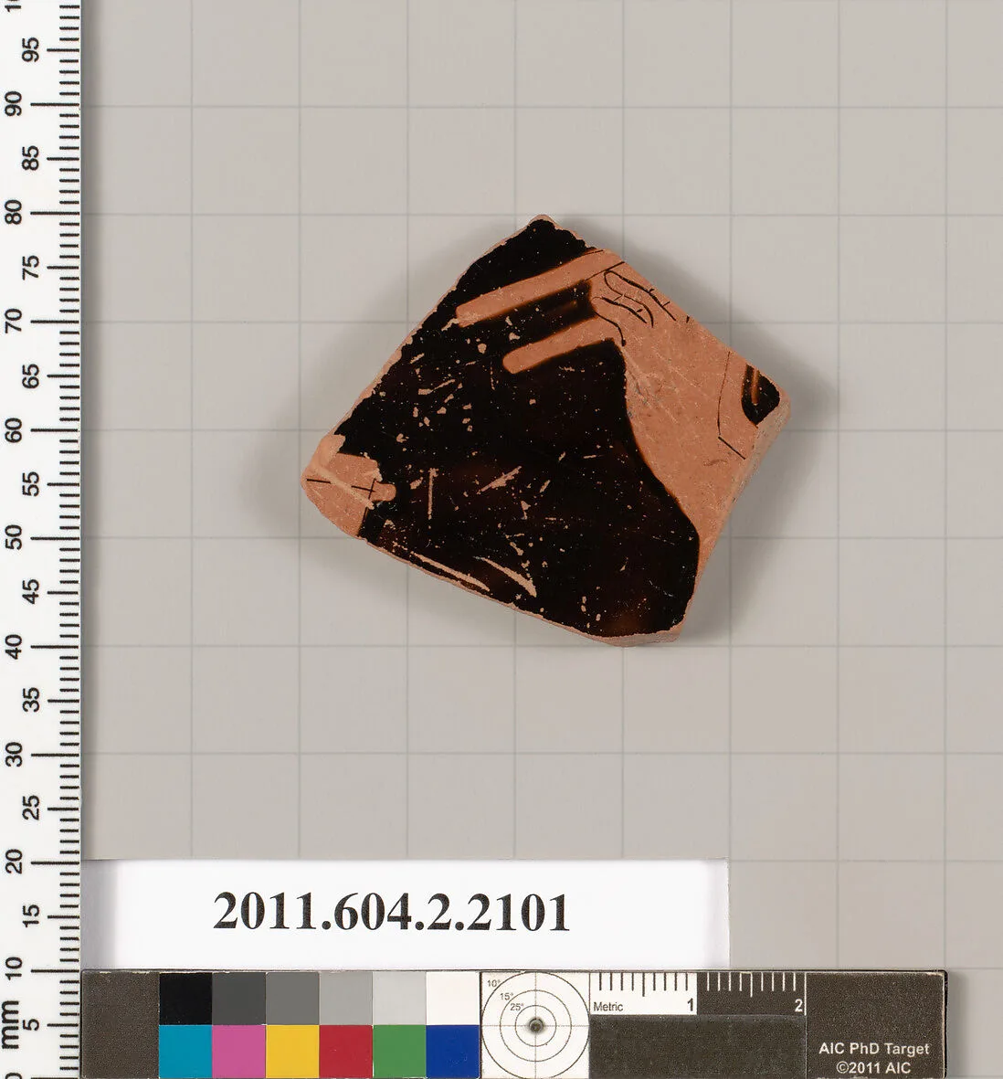 Terracotta fragment of a pot; glazed on the inside — Unknown