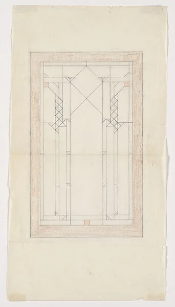 Elevation of Window, Little House, Wayzata, MN — Frank Lloyd Wright