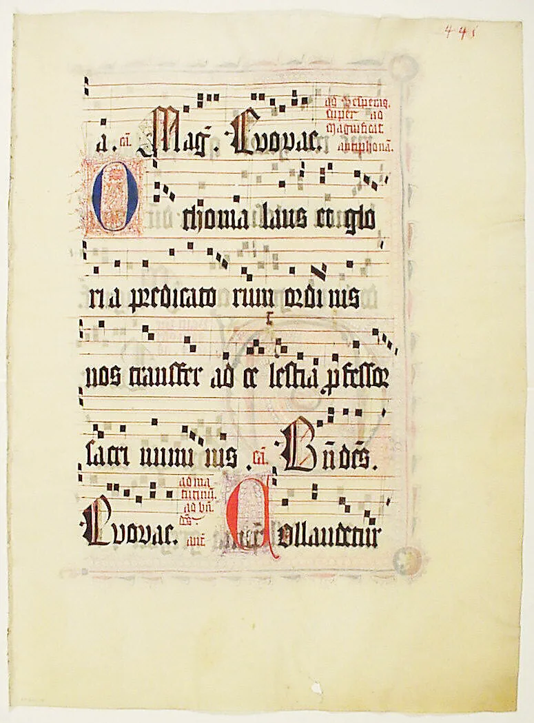 Manuscript Leaf, from an Antiphonary — Unknown