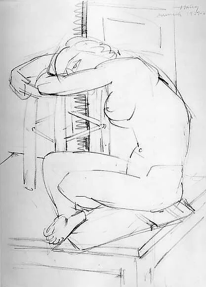 Untitled (female figure study) — John Haley