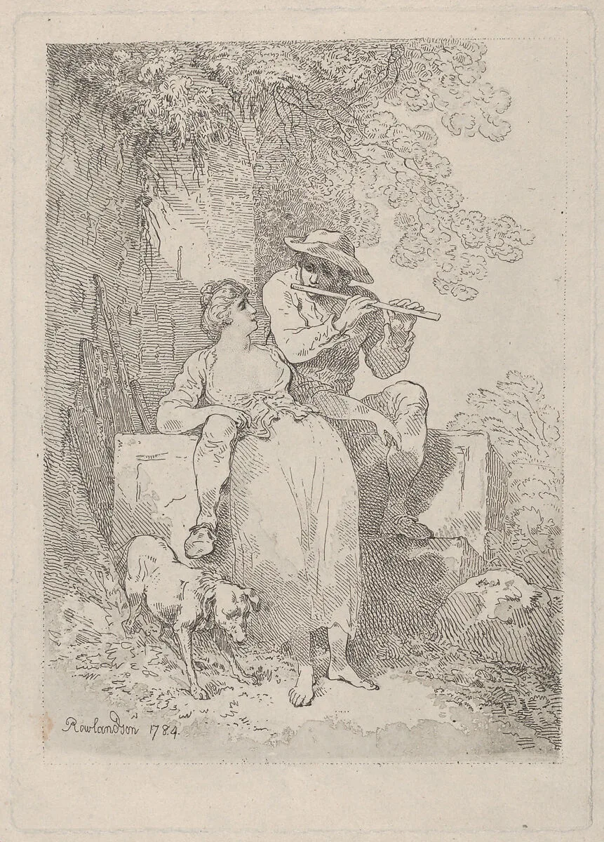 Rest from Labour on Sunny Days — Thomas Rowlandson|Nicolaes Berchem