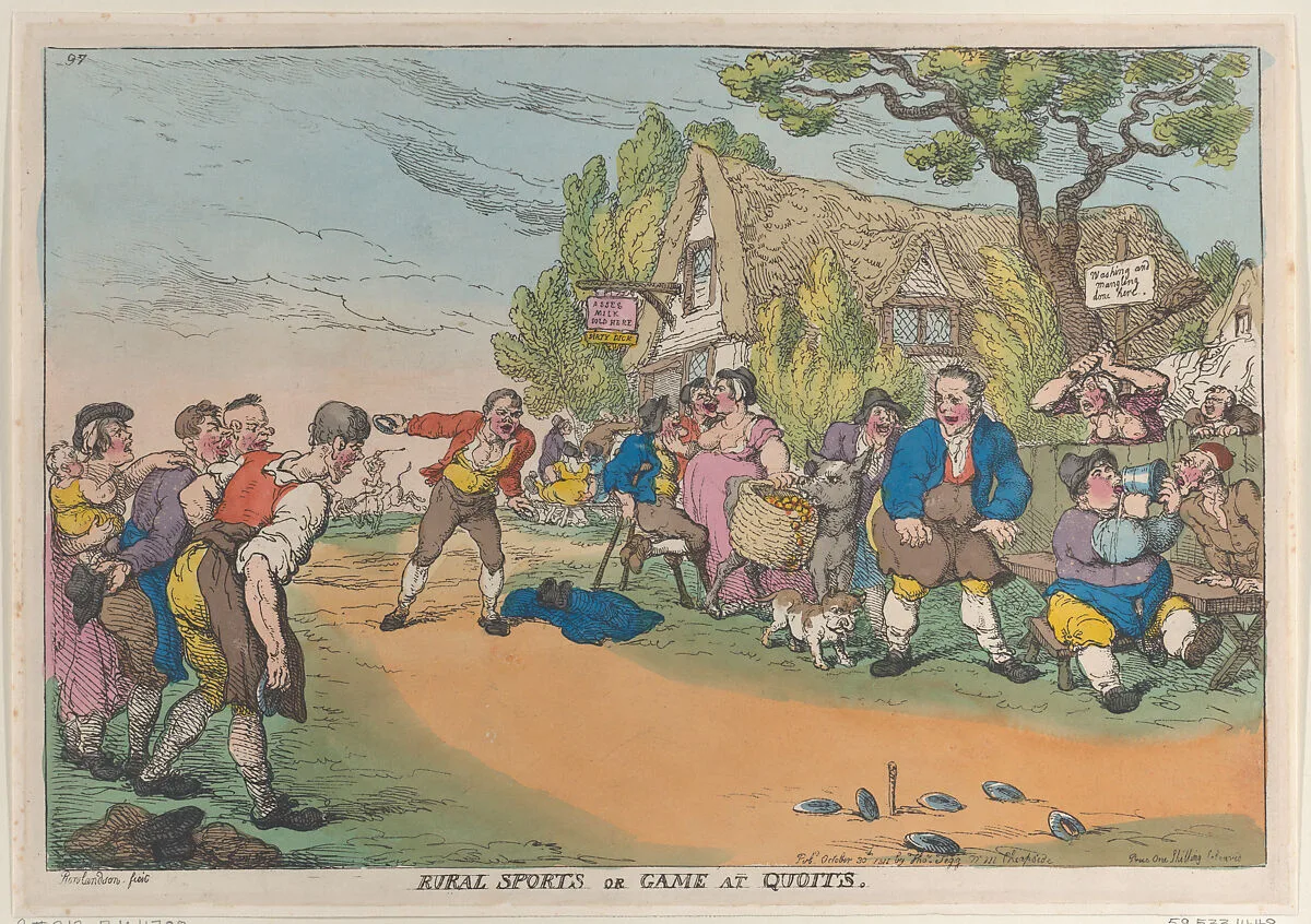 Rural Sports or Game at Quoits — Thomas Rowlandson|Thomas Tegg
