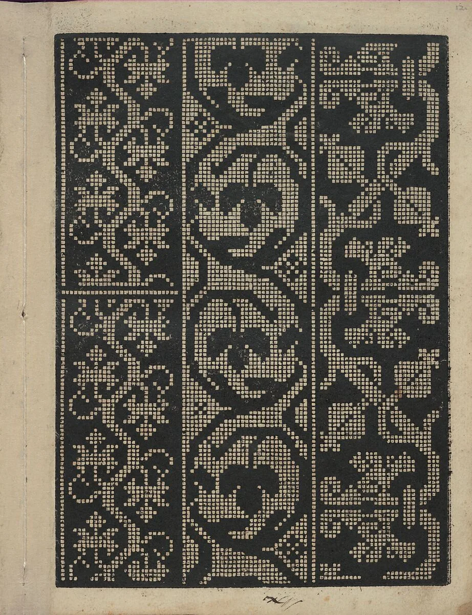 Libbretto nouellamete composto per maestro Domenico da Sera...lauorare di ogni sorte di punti, page 12 (recto) — Domenico da Sera