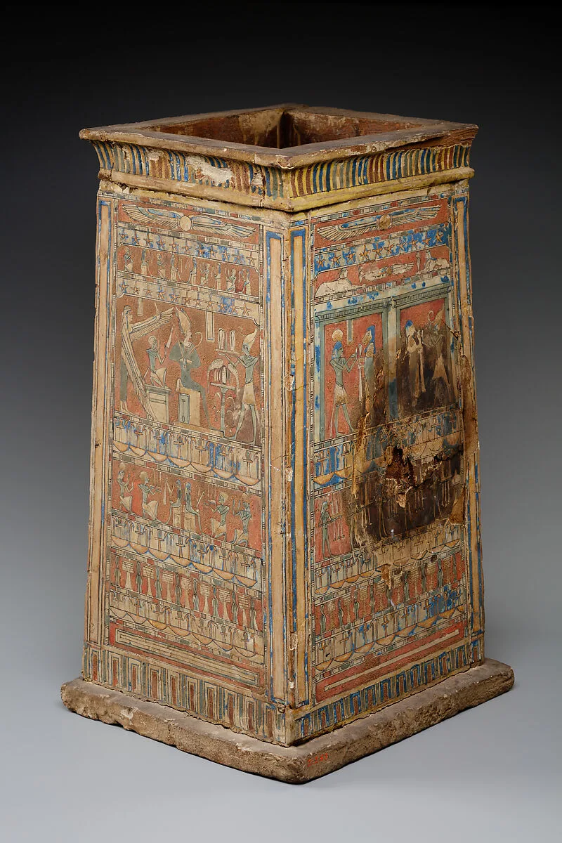 Tall shrine-shaped 'canopic' box — Unknown