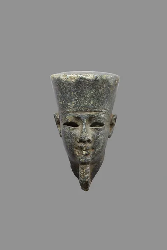 Head possibly from a figure of Amun-Min
