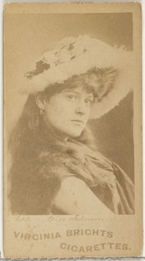 Card 613, Miss Johnson, from the Actors and Actresses series (N45, Type 1) for Virginia Brights Cigarettes
