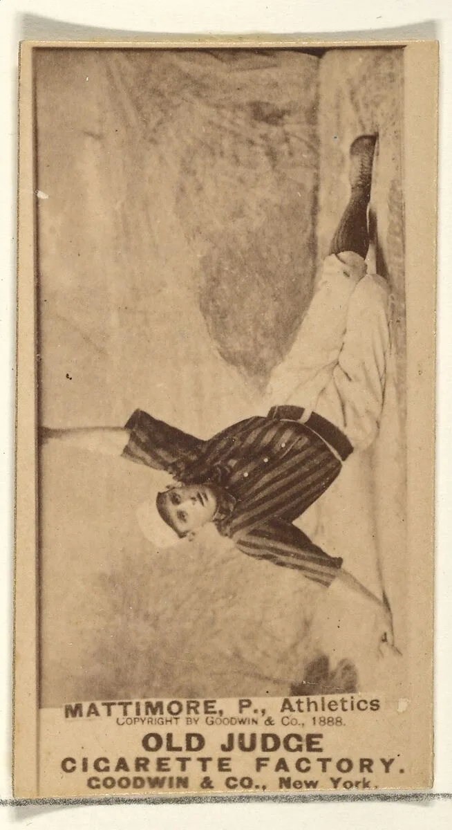 Mattimore, Pitcher, Philadelphia Athletics, from the Old Judge series (N172) for Old Judge Cigarettes — Goodwin & Company