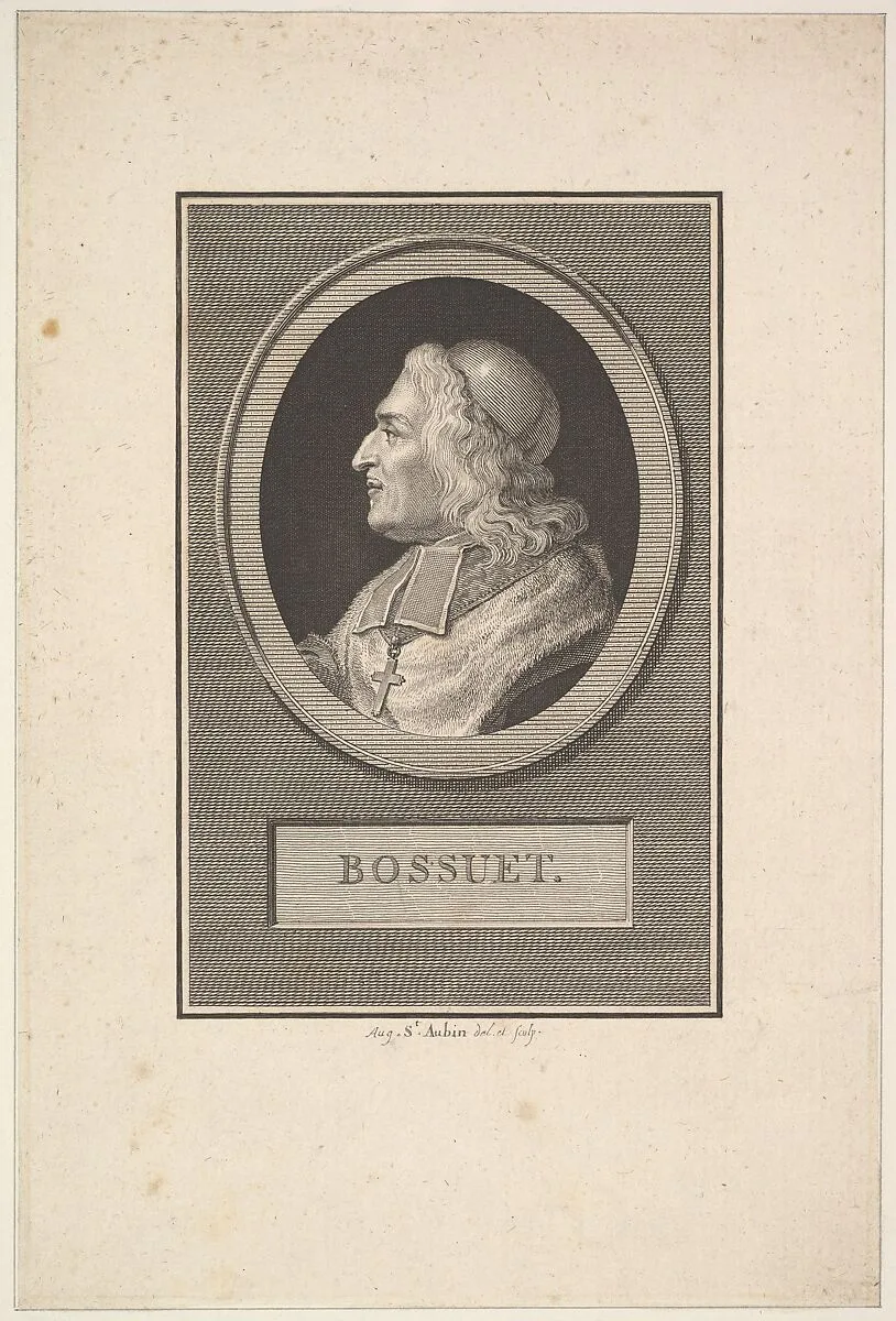 Portrait of Bossuet — Augustin de Saint-Aubin