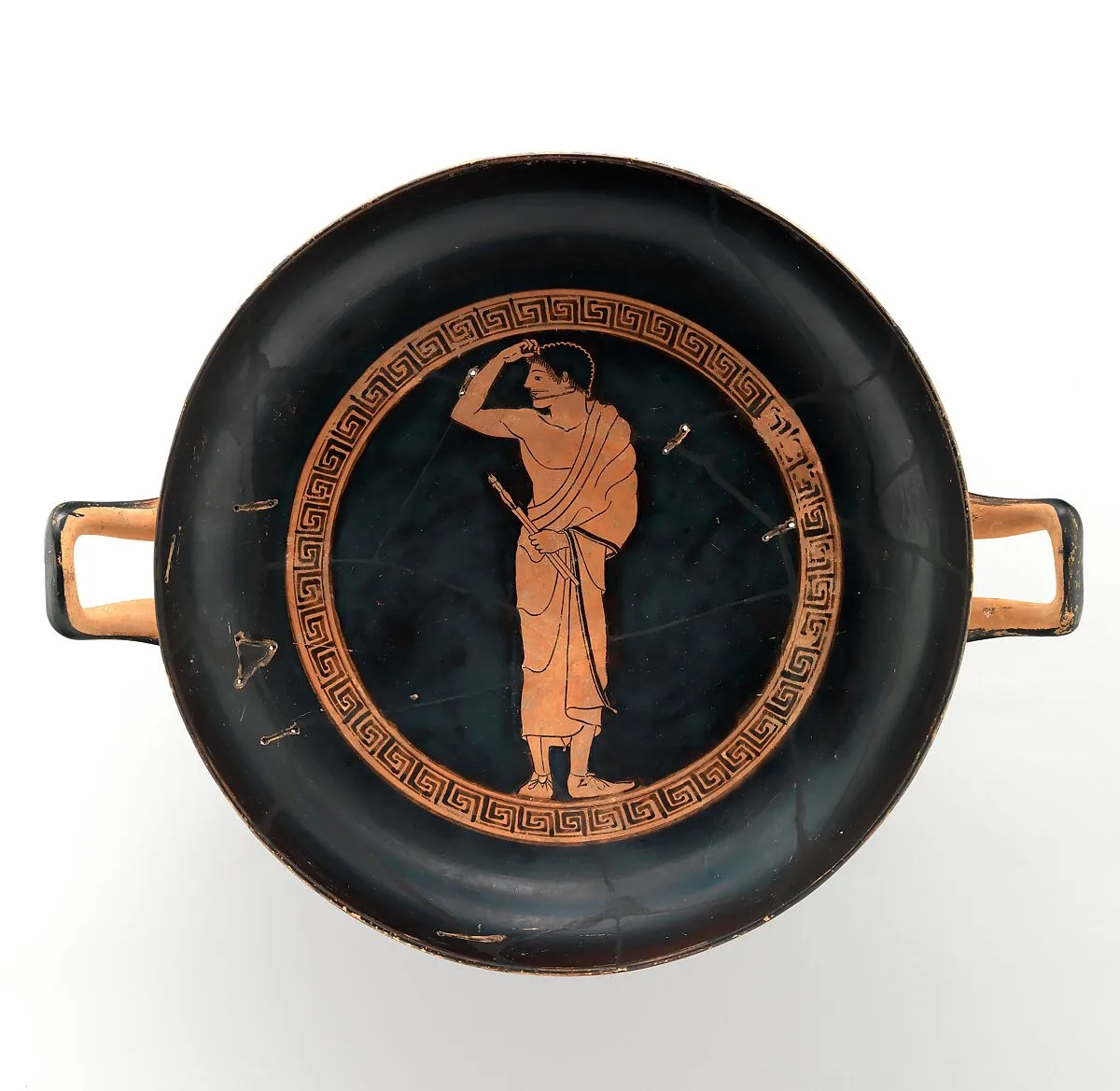 Terracotta kylix (drinking cup) — Antiphon Painter