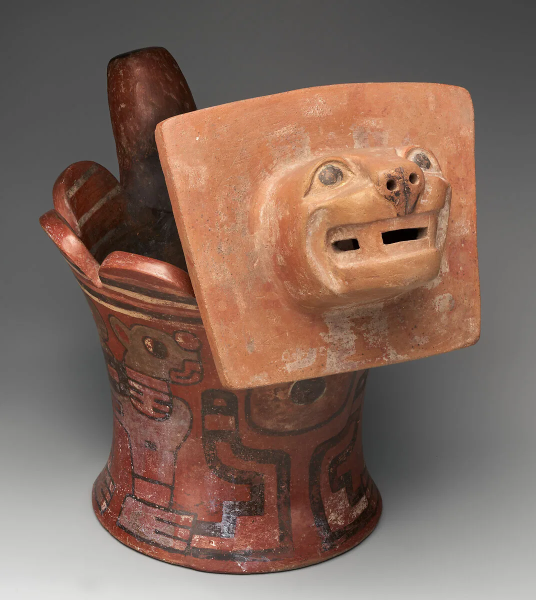 Incense burner with feline head — Tiwanaku artist(s)