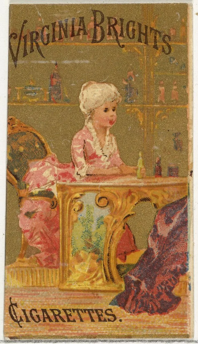 From the Girls and Children series (N64) promoting Virginia Brights Cigarettes for Allen & Ginter brand tobacco products — Allen & Ginter
