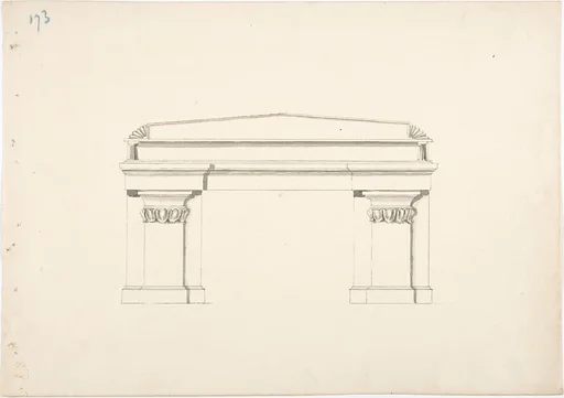Design for a Desk with Classical Ornament