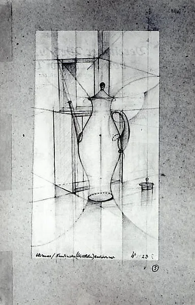 Drawing of a Coffeepot (for Kandinsky's Class, Bauhaus) — Andor Weininger