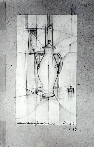 Drawing of a Coffeepot (for Kandinsky's Class, Bauhaus)