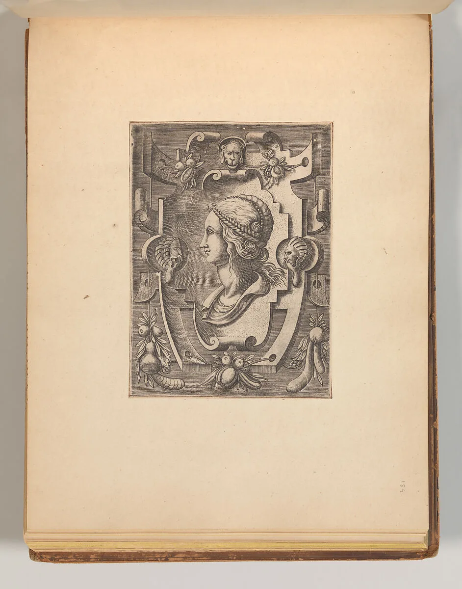 Series of Cartouches, in: Targhe ed altri ornati di varie e capricciose invenzioni (Cartouches and other ornaments of various and capricious invention, page 37) — Cornelis Bos