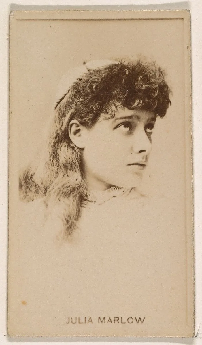 Julia Marlow, from the Actresses series (N245) issued by Kinney Brothers to promote Sweet Caporal Cigarettes — Kinney Brothers Tobacco Company