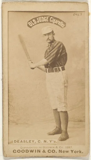 Thomas H. "Pat" Deasley, Catcher, New York, from the Old Judge series (N172) for Old Judge Cigarettes