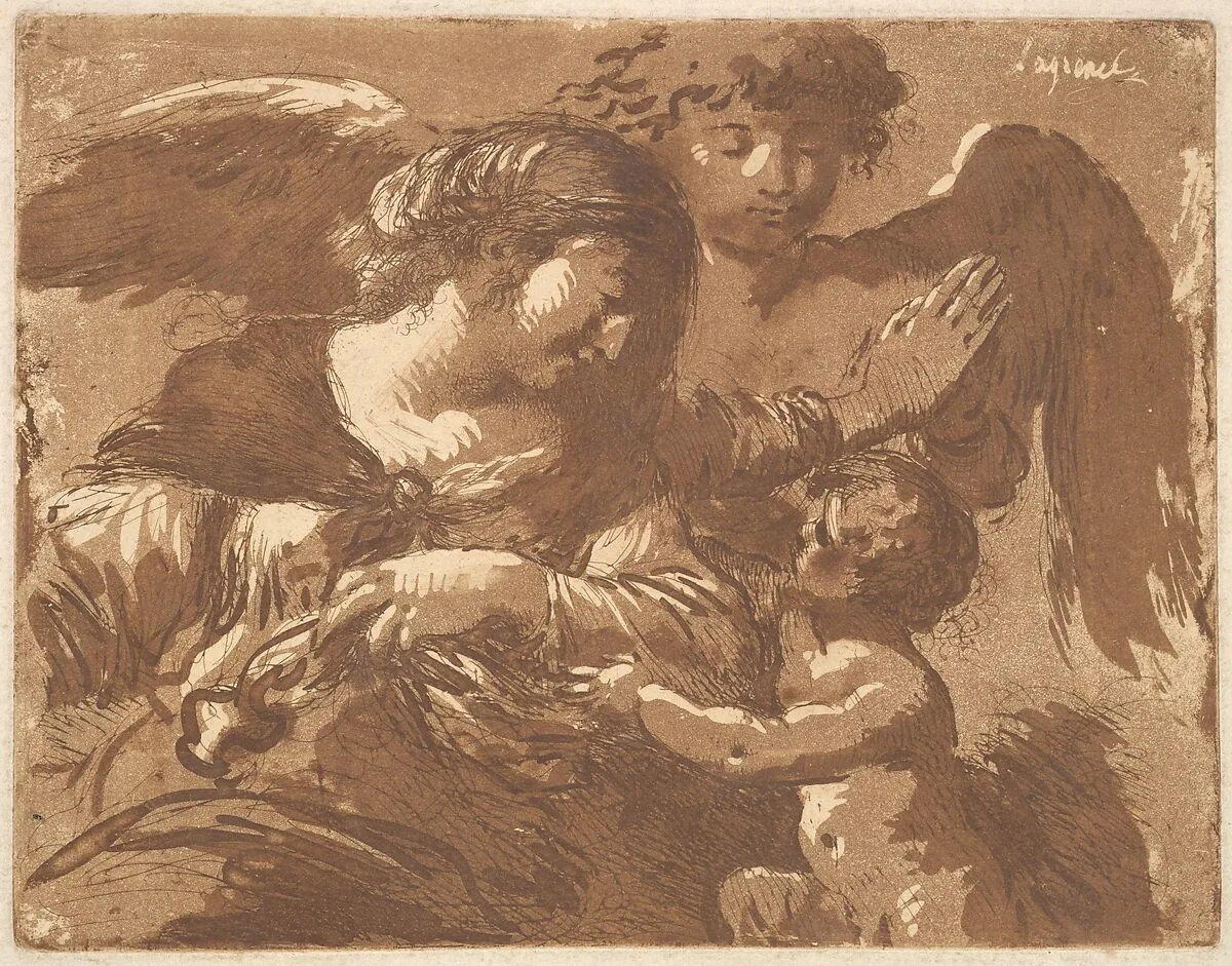 L'ange gardien (The Guardian Angel), in an album containing Recueil de Compositions par Lagrenée Le Jeune (Collection of Compositions by Lagrenée the Younger) — Jean Jacques Lagrenée