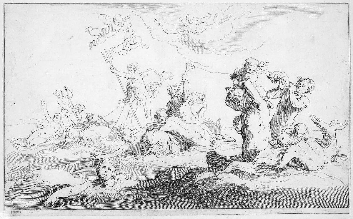The Realm of Neptune, from Drawing Book — Frederick Bloemaert|Abraham Bloemaert