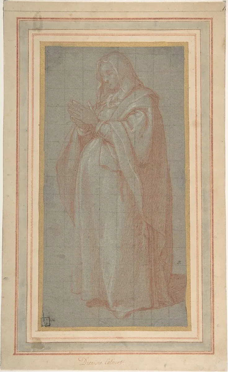 Standing Pregnant Woman (Study for the Pregnant Virgin Mary) — Bartolomeo Cesi