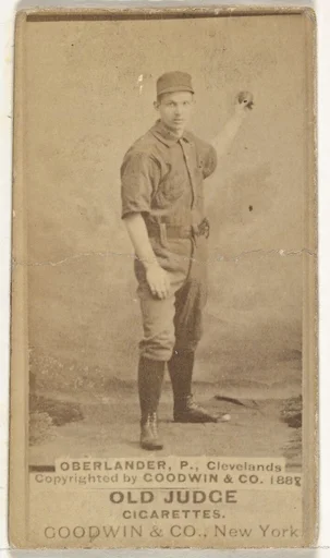 Hartman Louis "Doc" Oberlander, Pitcher, Cleveland, from the Old Judge series (N172) for Old Judge Cigarettes