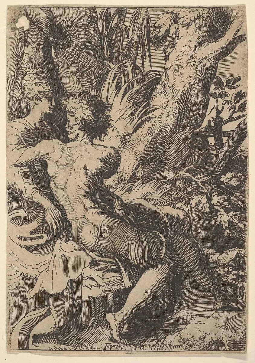 The Lovers — Anonymous, Italian, 17th century|Parmigianino (Girolamo Francesco Maria Mazzola)